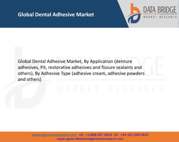 Global Dental Adhesive Market