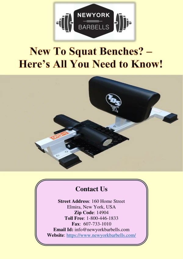 New to squat benches? – Here’s all you need to know!