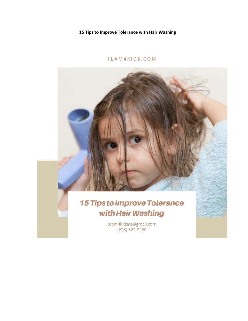 15 tips to improve tolerance with hair washing