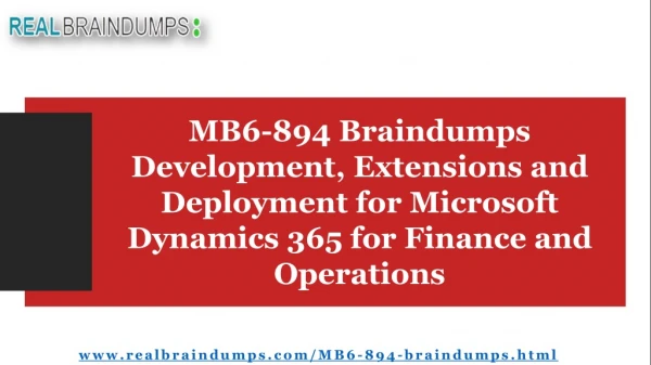 2019 Latest Microsoft Dynamics 365 MB6-894 Braindumps Questions Answers