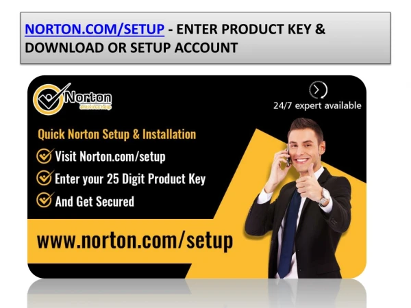 norton com setup enter product key download or setup account