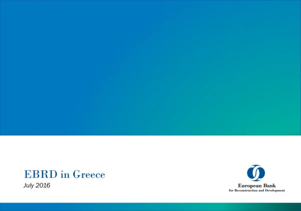 EBRD in Greece July 2016