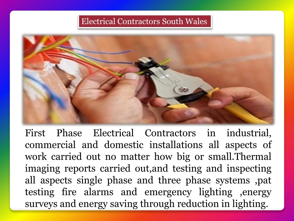 electrical contractors south wales