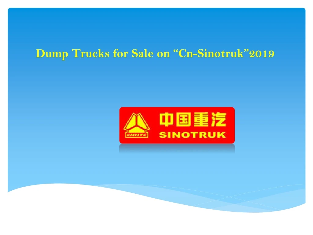 dump trucks for sale on cn sinotruk 2019