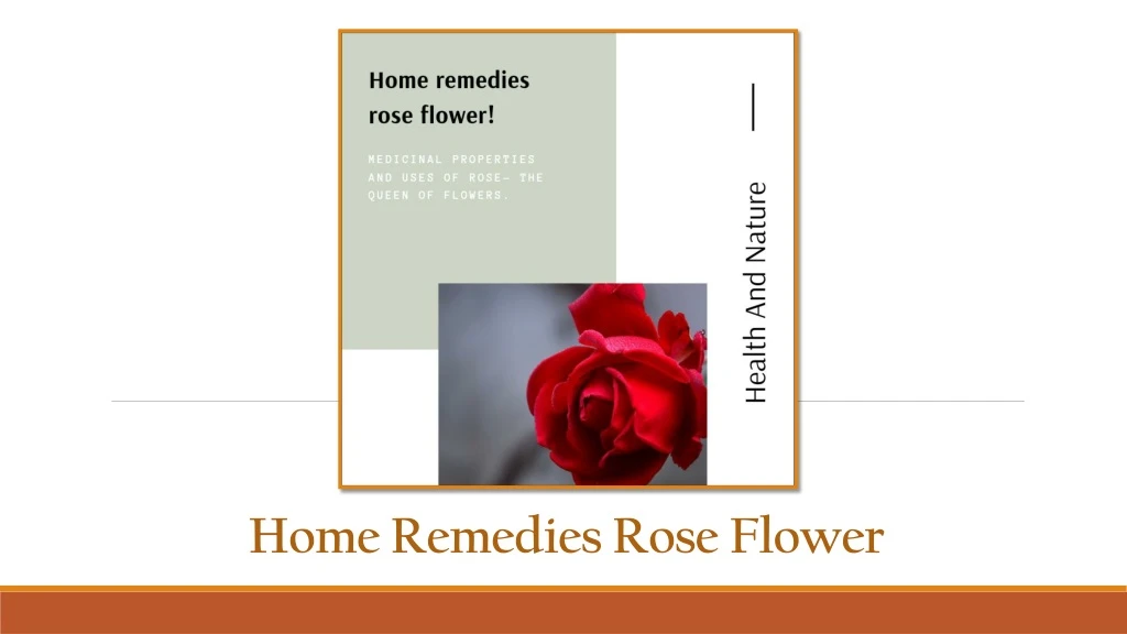 home remedies rose flower
