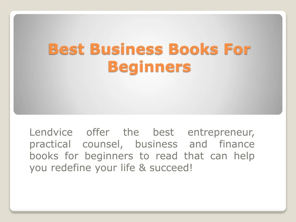 best business books for beginners