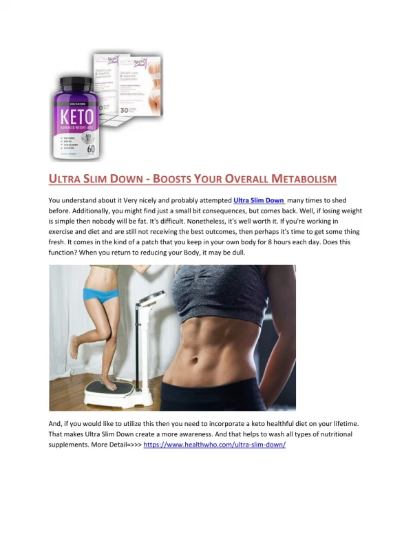 Ultra Slim Down - Boosts Your Overall Metabolism