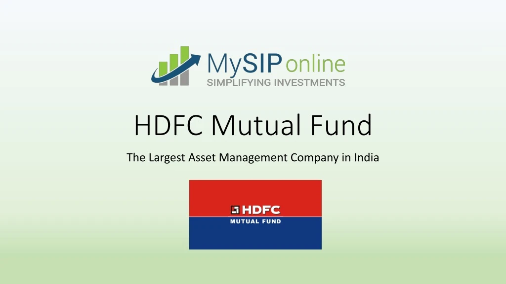 hdfc mutual fund