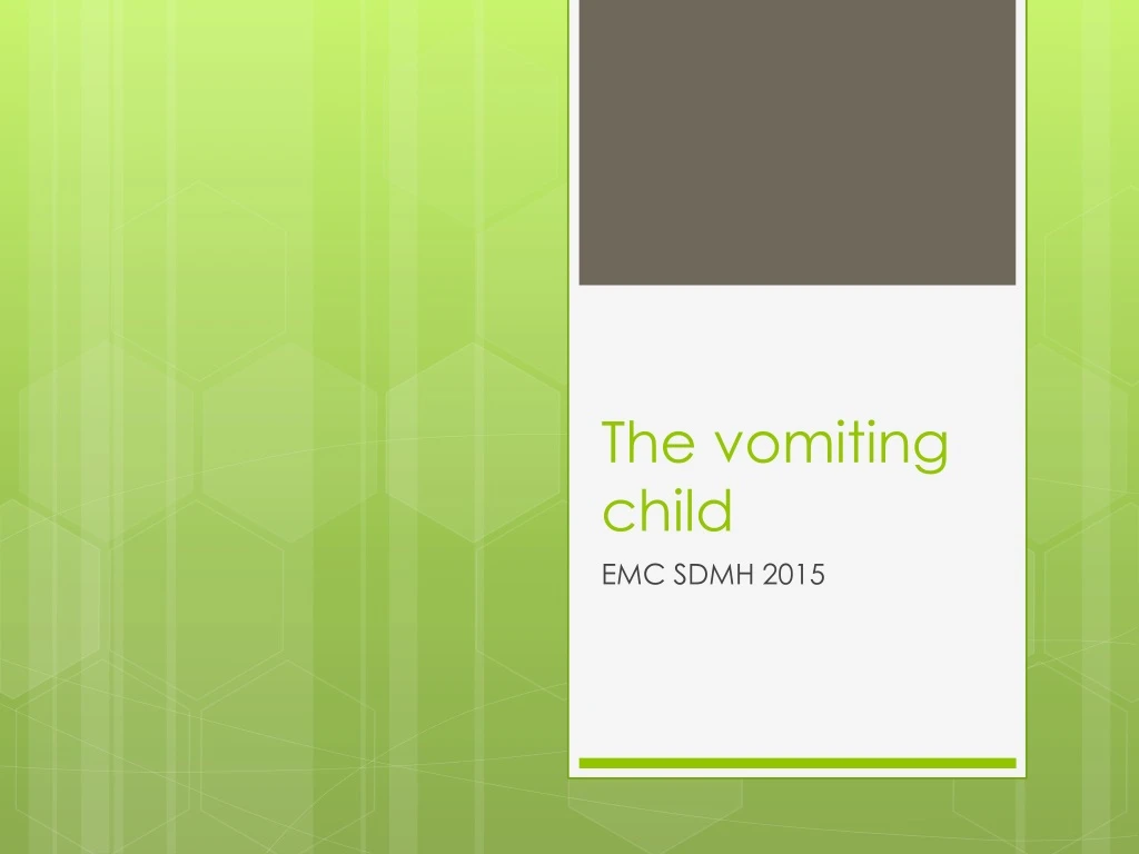 the vomiting child
