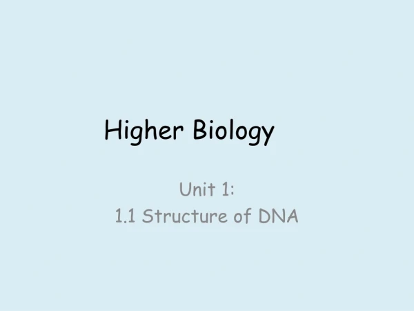 Higher Biology