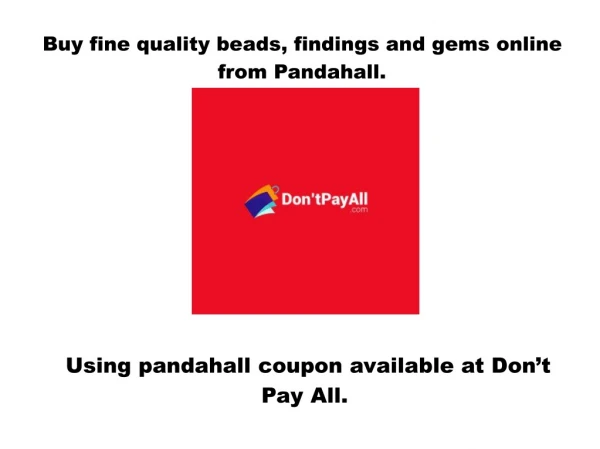 Pandahall Coupon Are Helpful For Big Savings