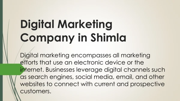 digital marketing company in shimla