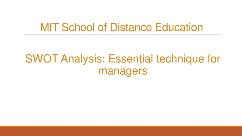 mit school of distance education