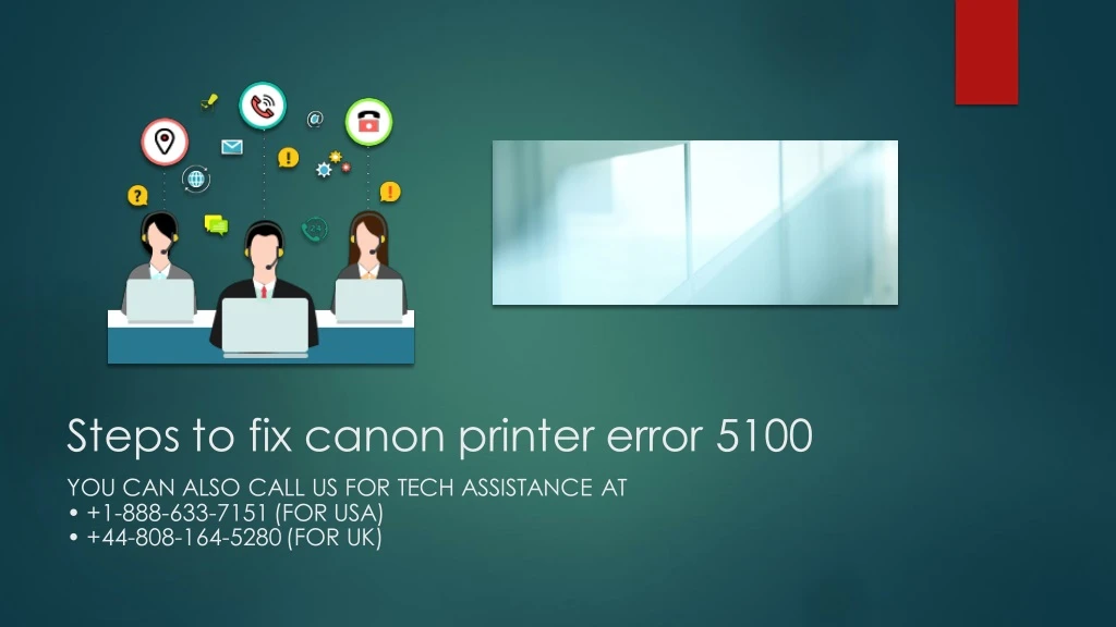 steps to fix canon printer error 5100