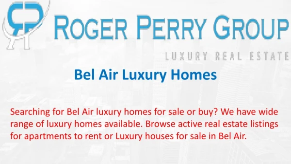 bel air luxury homes