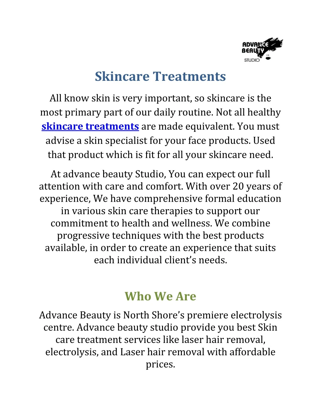 skincare treatments