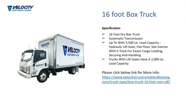 Box Truck 16 foot | Box Trucks on Rental & Leasing in CA & AZ | VTRL