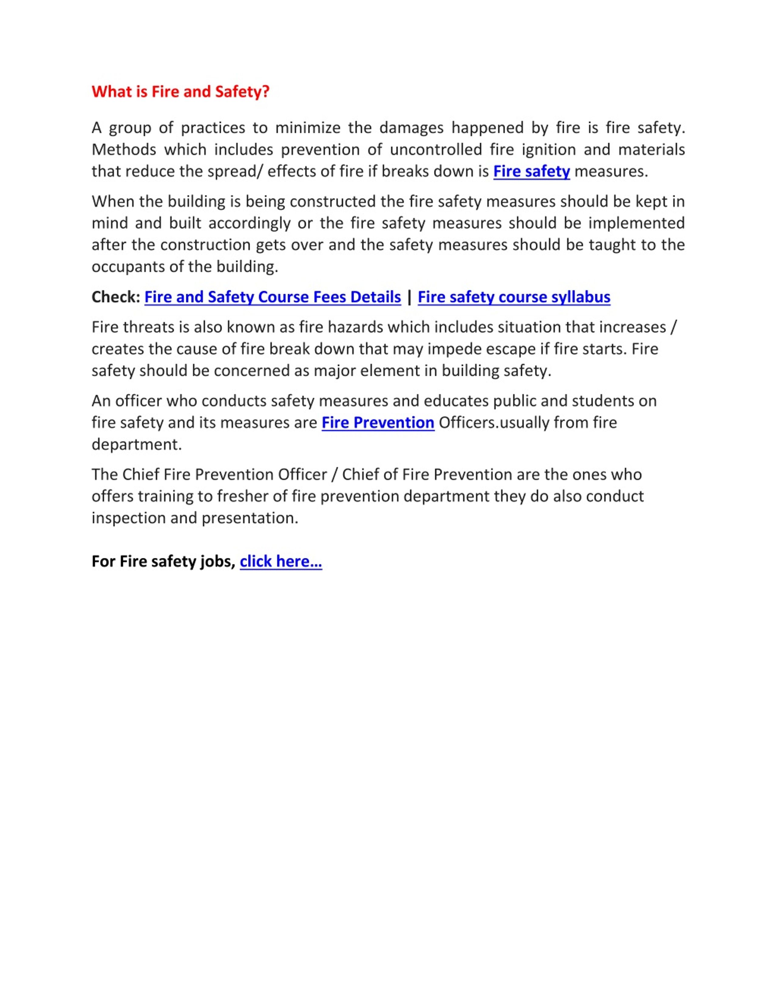 PPT - Fire and Safety Course in Chennai PowerPoint Presentation, free ...