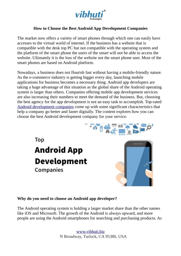How to Find an Ideal Android App Development Company?