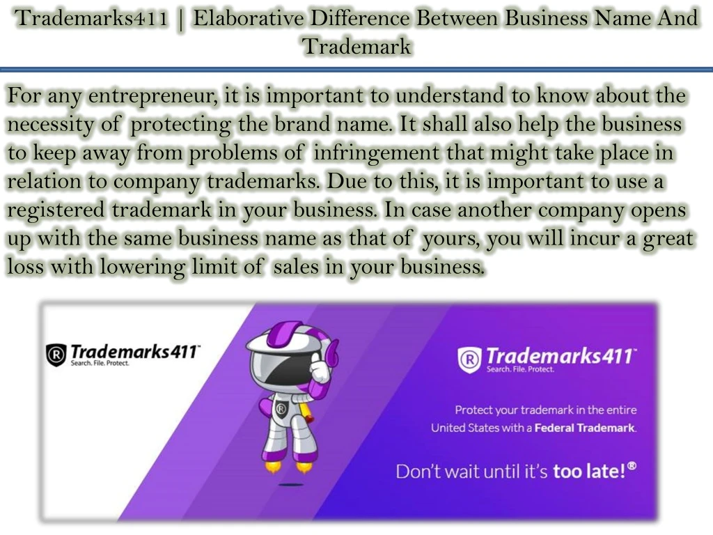 trademarks411 elaborative difference between
