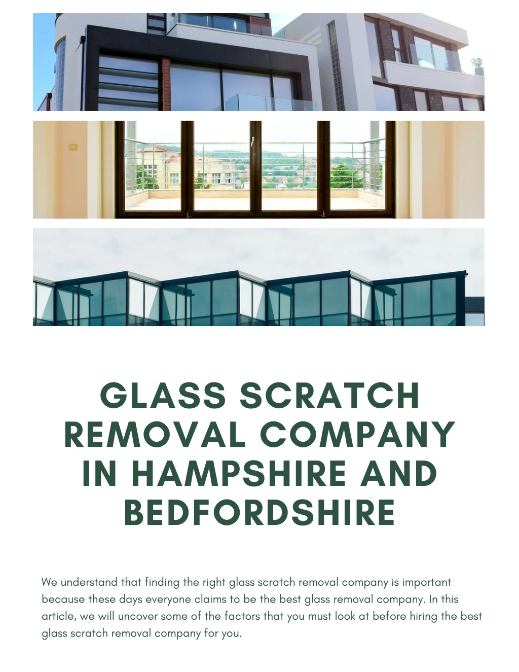glass scratch removal company in hampshire