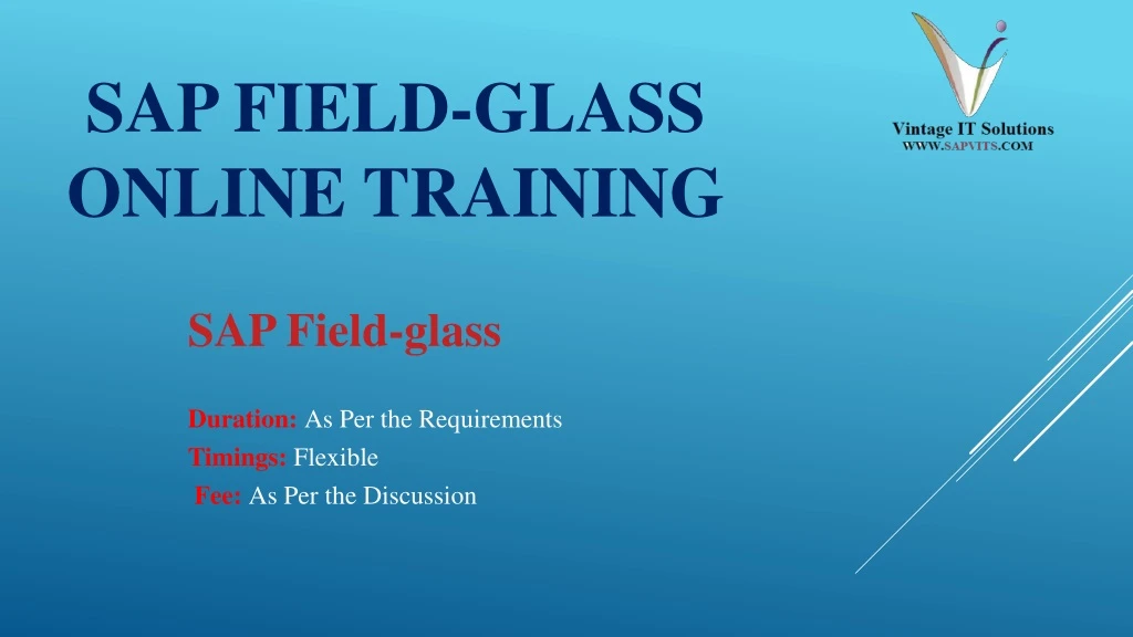 sap field glass online training