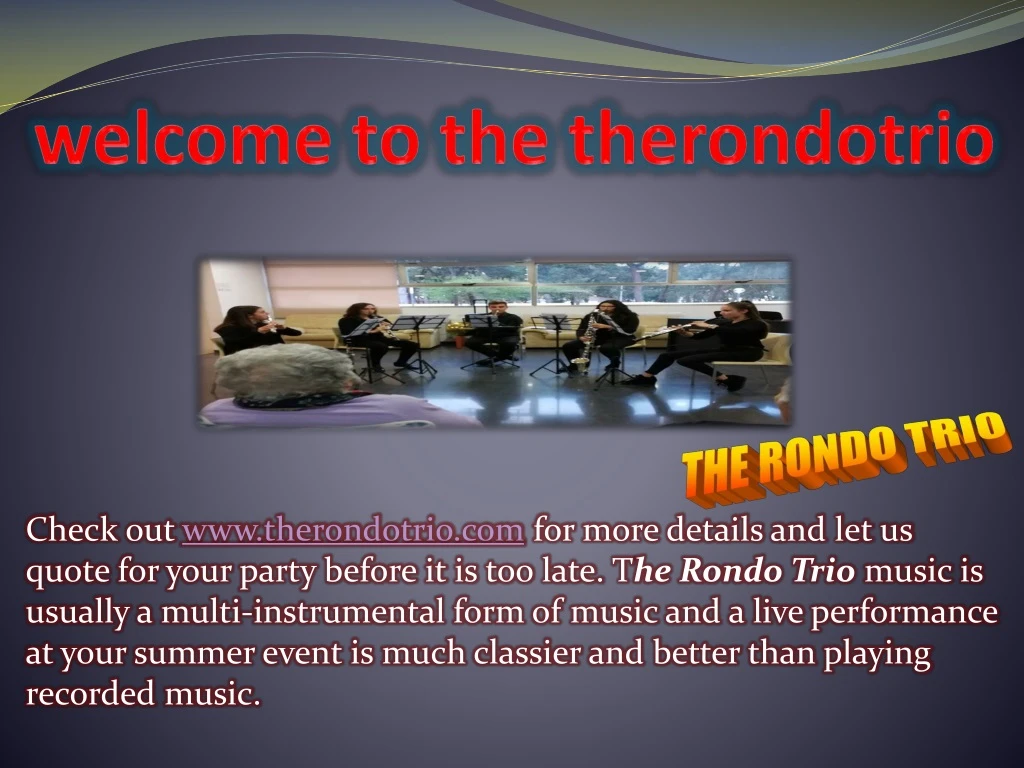 welcome to the therondotrio