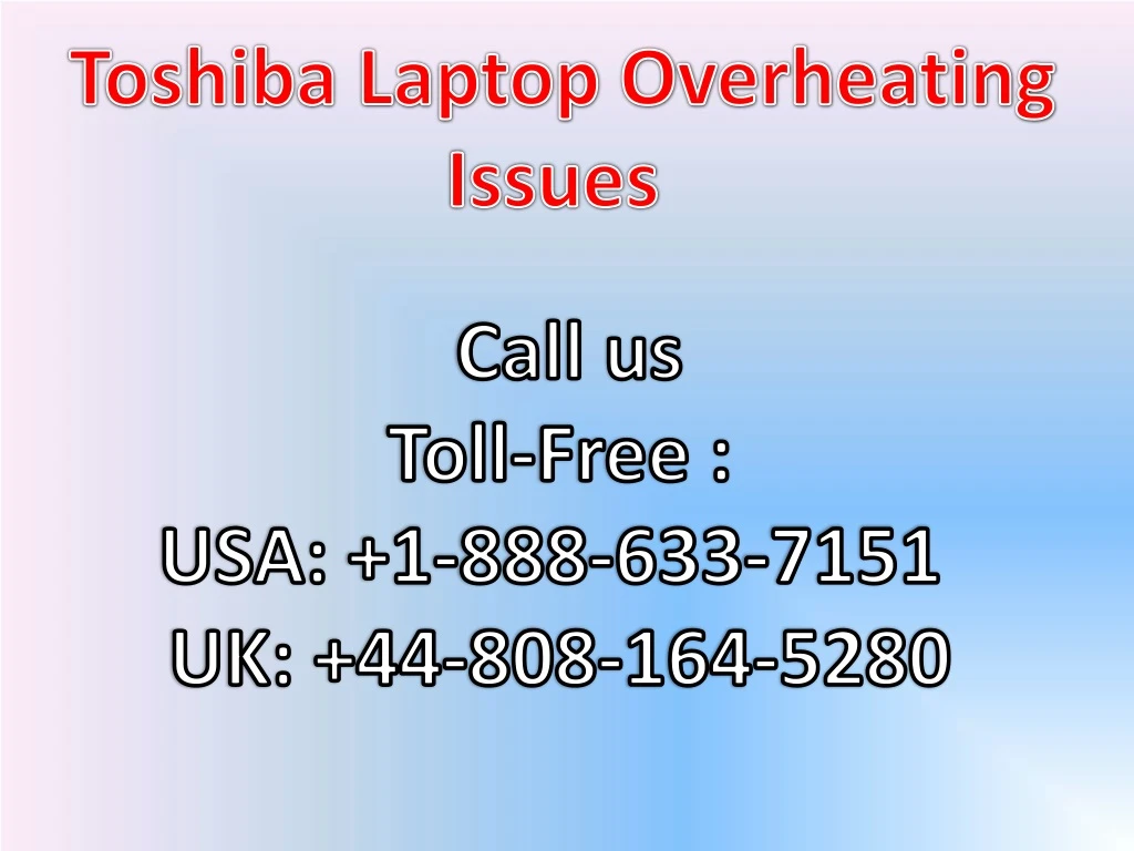 toshiba laptop overheating issues
