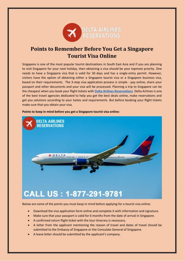 Points to Remember Before You Get a Singapore Tourist Visa Online