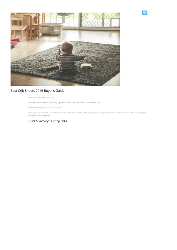 Best Crib Sheets 2019 Buyer’s Guide