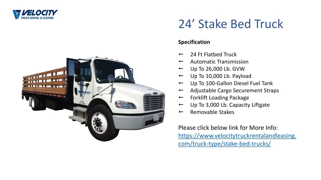 24 stake bed truck