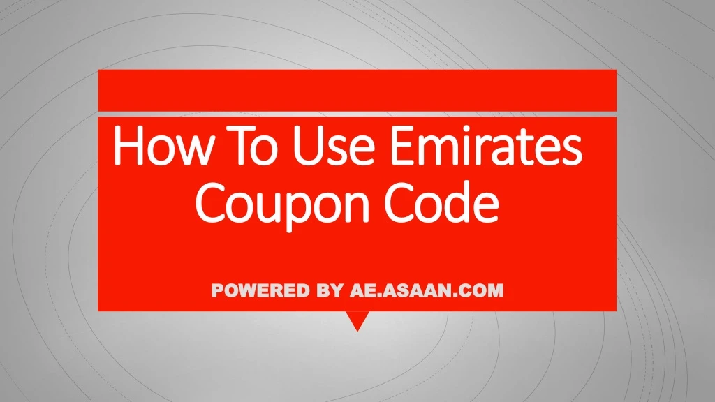 how to use emirates coupon code