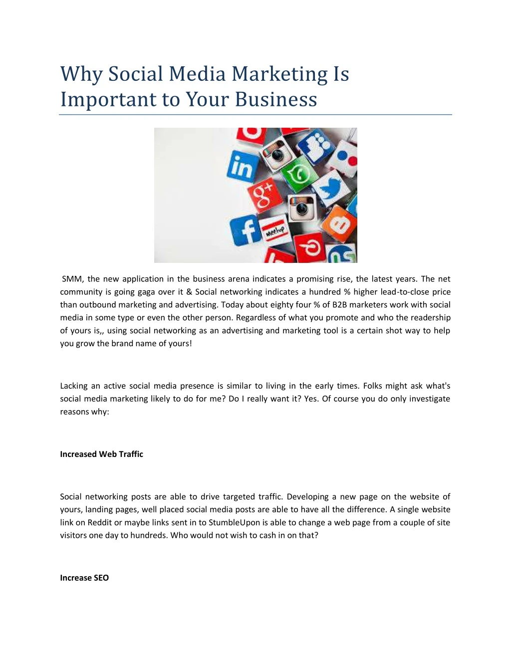 why social media marketing is important to your