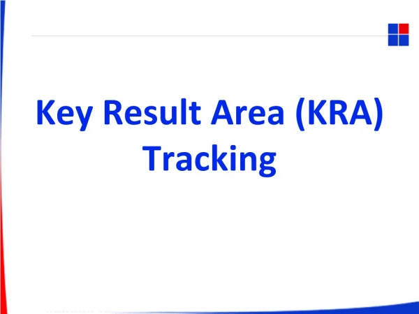 Key Result Area (KRA) Tracking