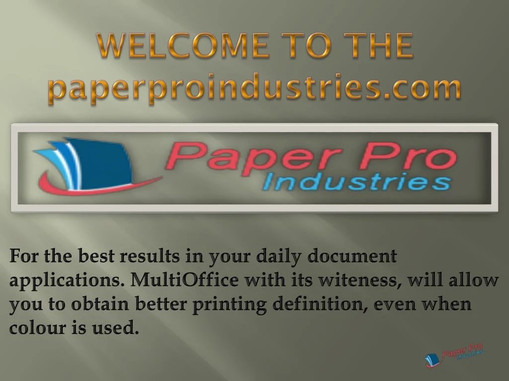 welcome to the paperproindustries com