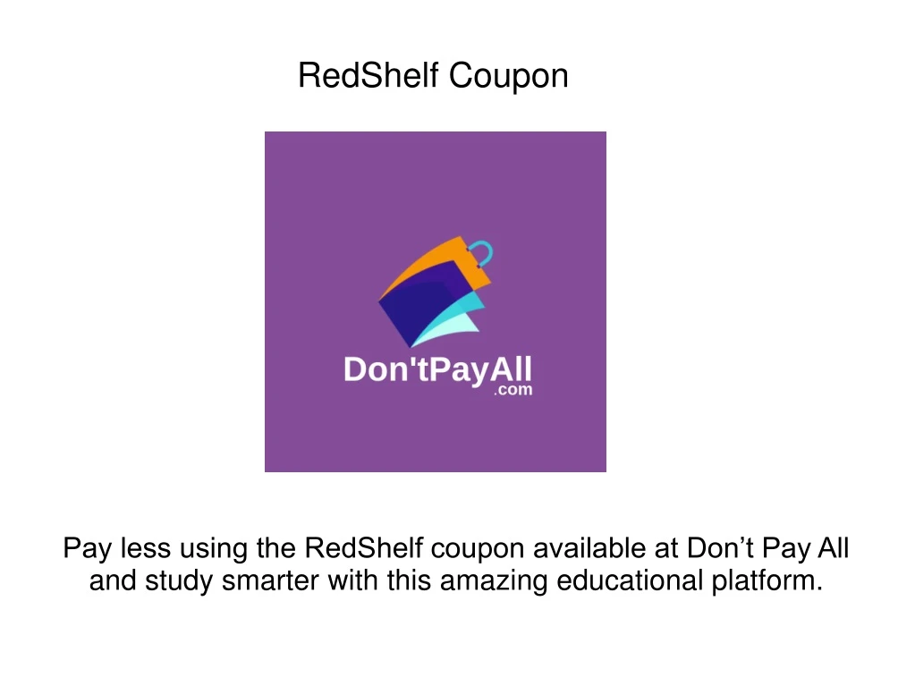 redshelf coupon