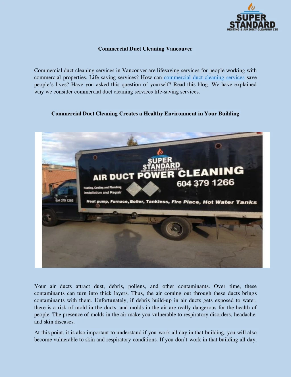 commercial duct cleaning vancouver