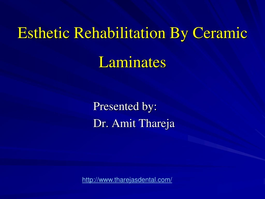 esthetic rehabilitation by ceramic laminates