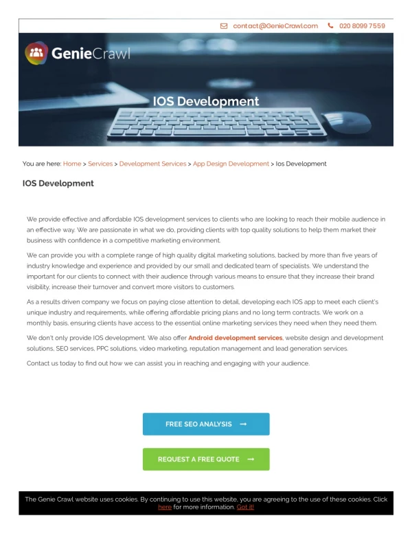 IOS App Development Service Company - Geniecrawl