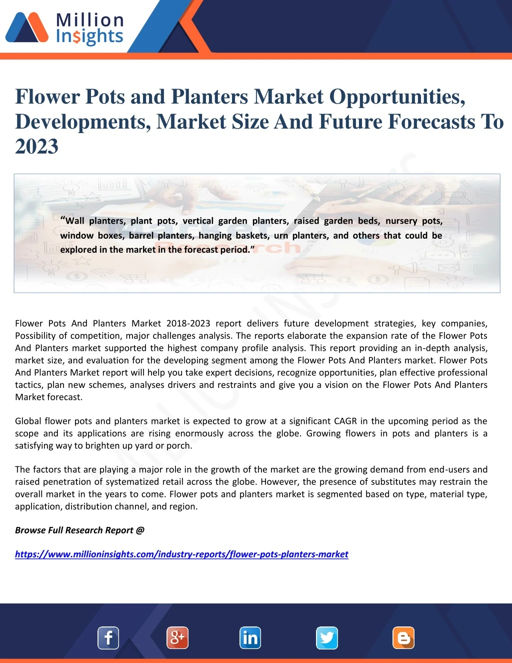 flower pots and planters market opportunities