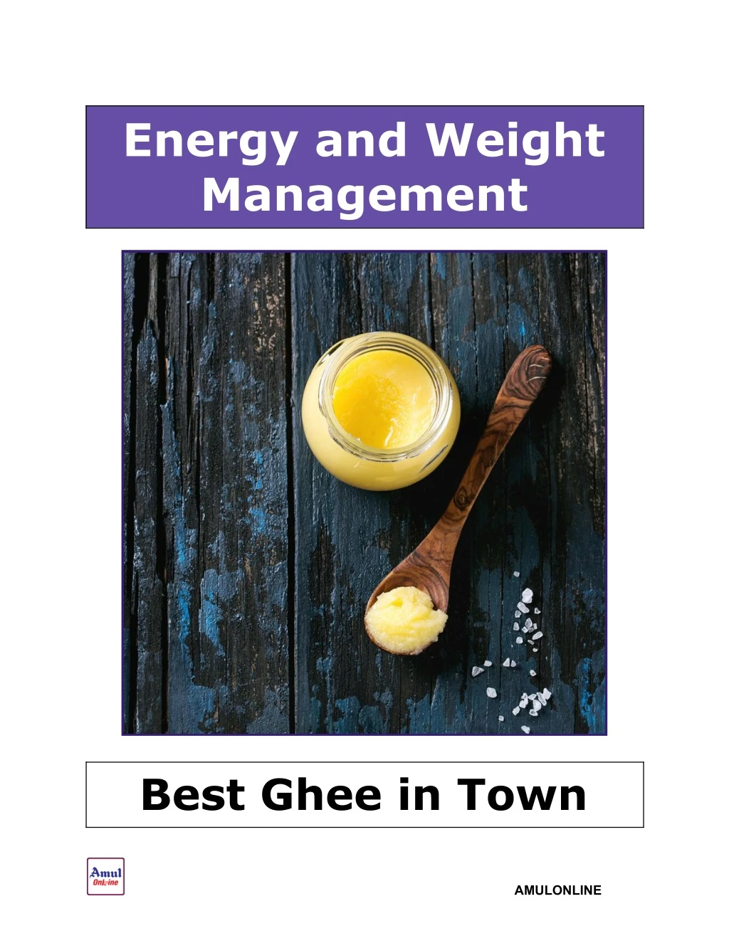 energy and weight management