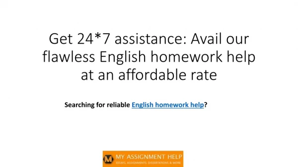 English Homework Help