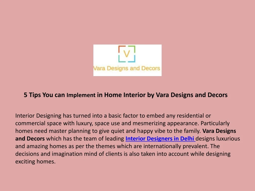 5 tips you can implement in home interior by vara