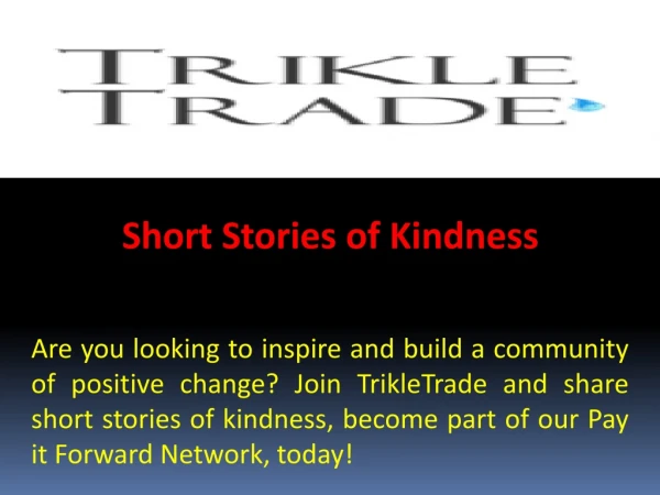 Short Stories of Kindness