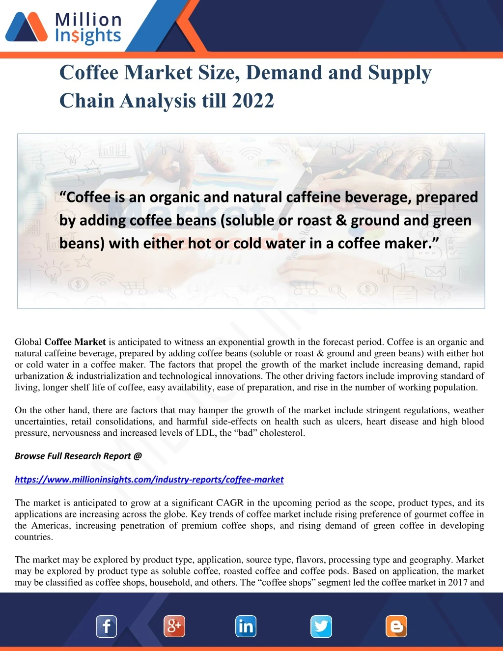coffee market size demand and supply chain