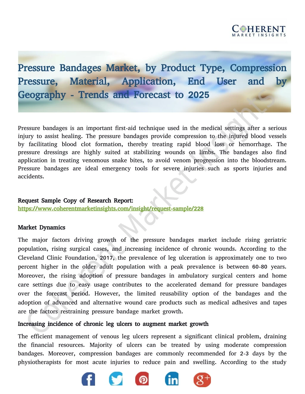 pressure bandages market by product type
