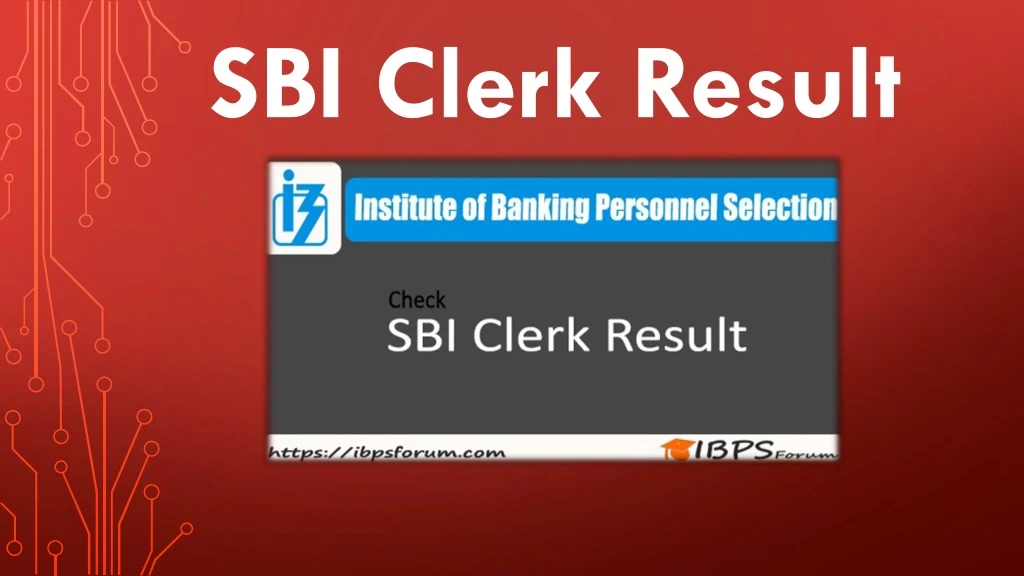 sbi clerk result