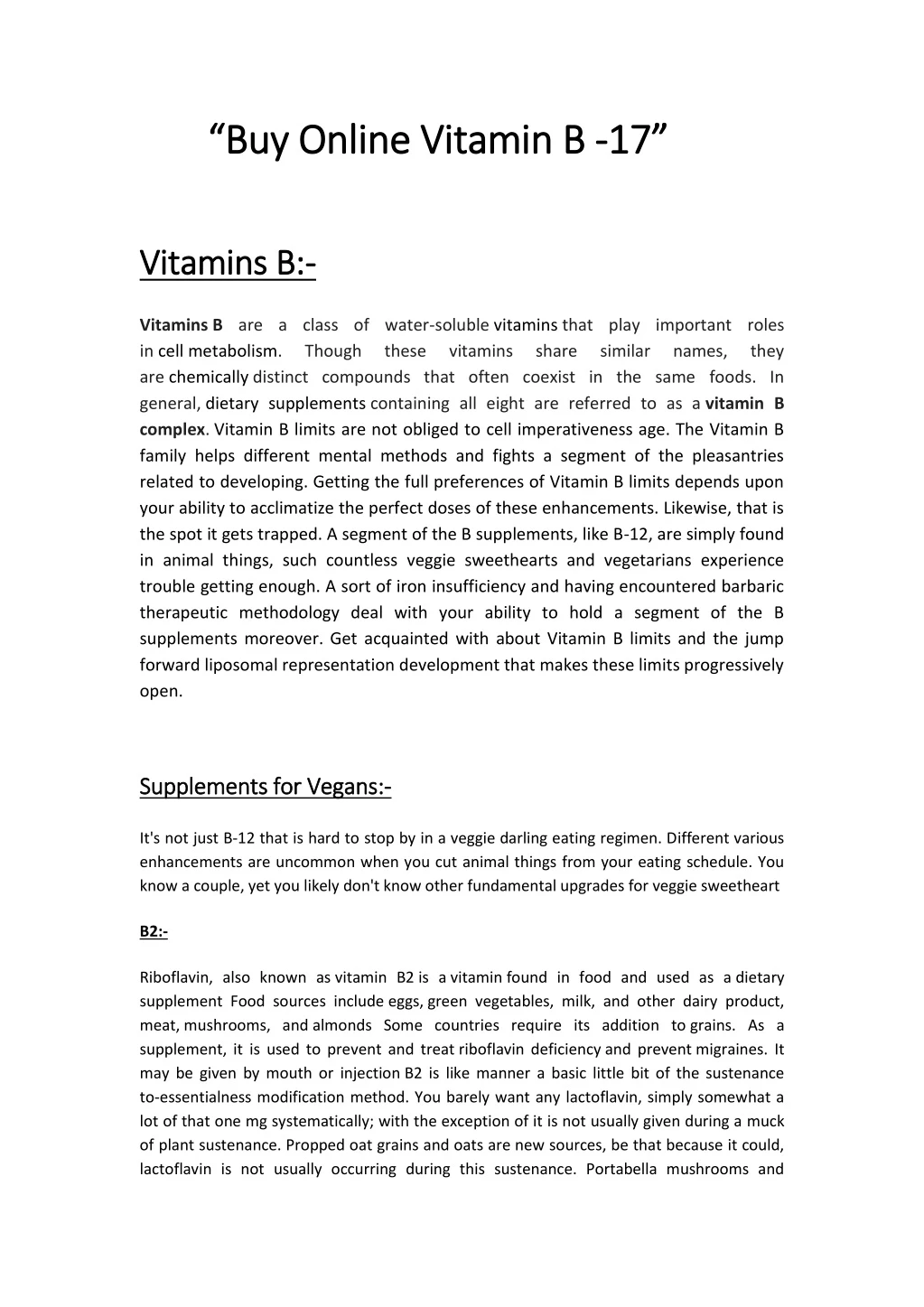 buy online vitamin b buy online vitamin b 17