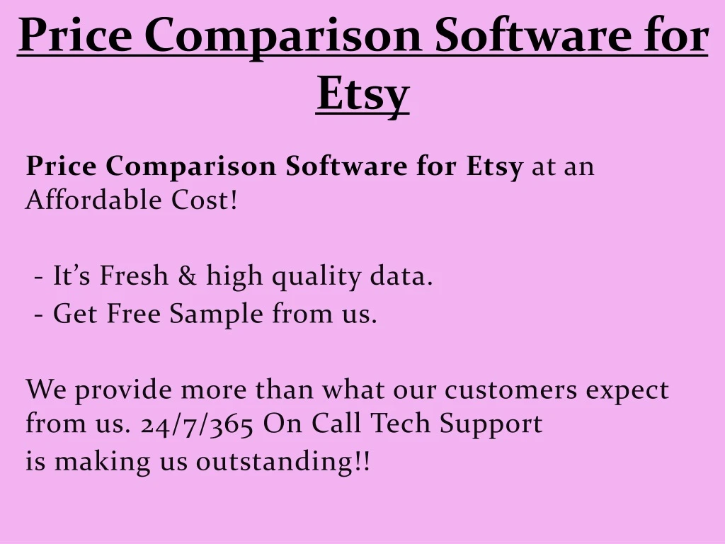 price comparison software for etsy