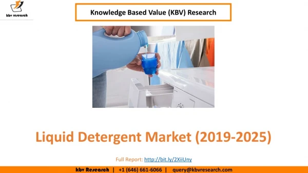 Liquid Detergent Market Size- KBV Research